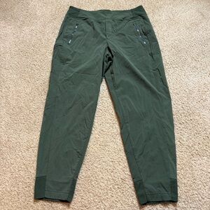 Athleta Trekkie Jogger Pants Green Hiking Pants Size 12P